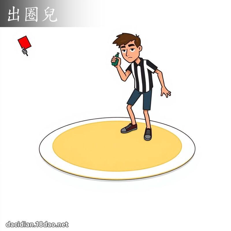 出圈兒 - 國語大辭典配圖