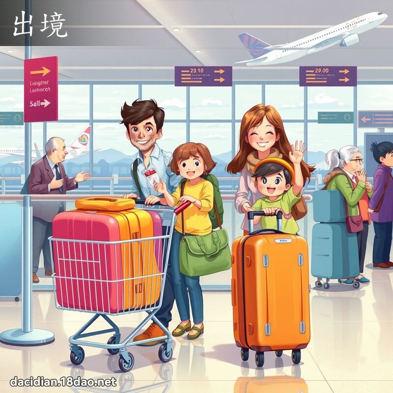 出境 - 國語大辭典配圖