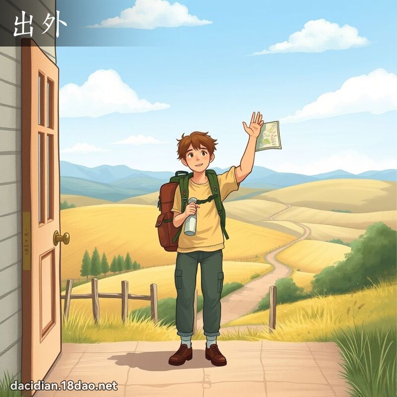 出外 - 國語大辭典配圖