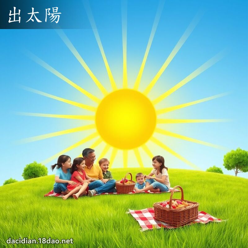 出太陽 - 國語大辭典配圖