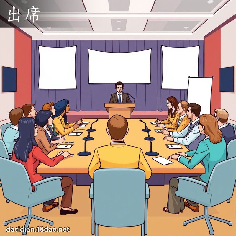 出席 - 國語大辭典配圖