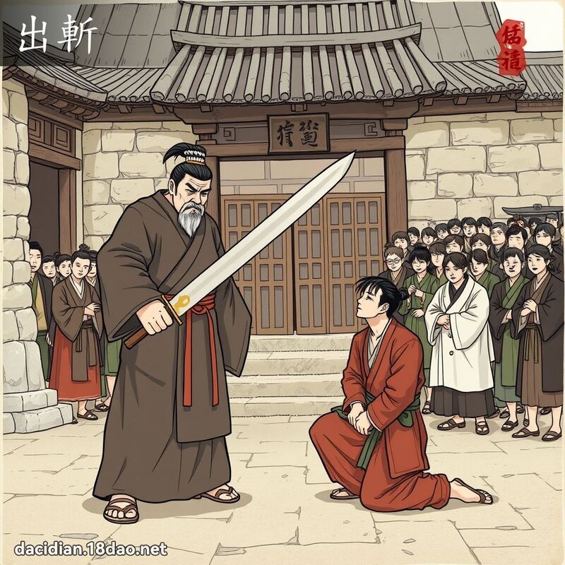 出斬 - 國語大辭典配圖