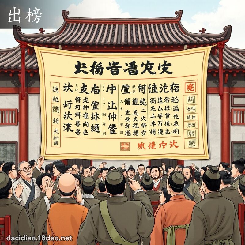 出榜 - 国语大辞典配图