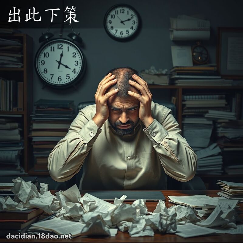 出此下策 - 国语大辞典配图