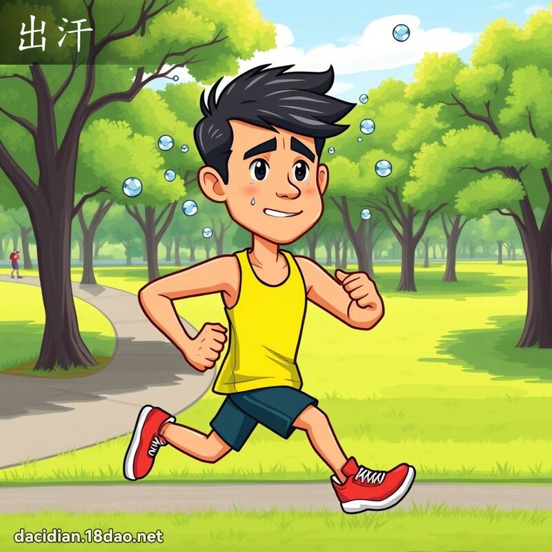 出汗 - 國語大辭典配圖