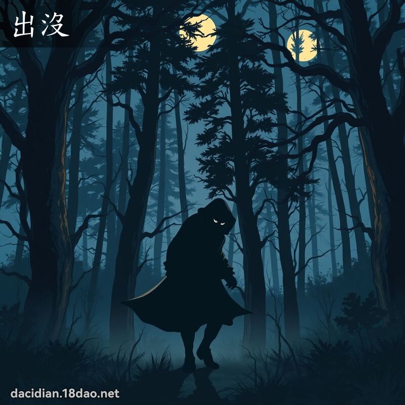 出沒 - 國語大辭典配圖