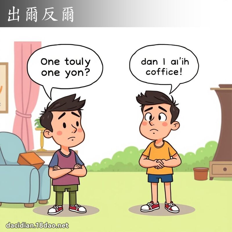 出爾反爾 - 國語大辭典配圖