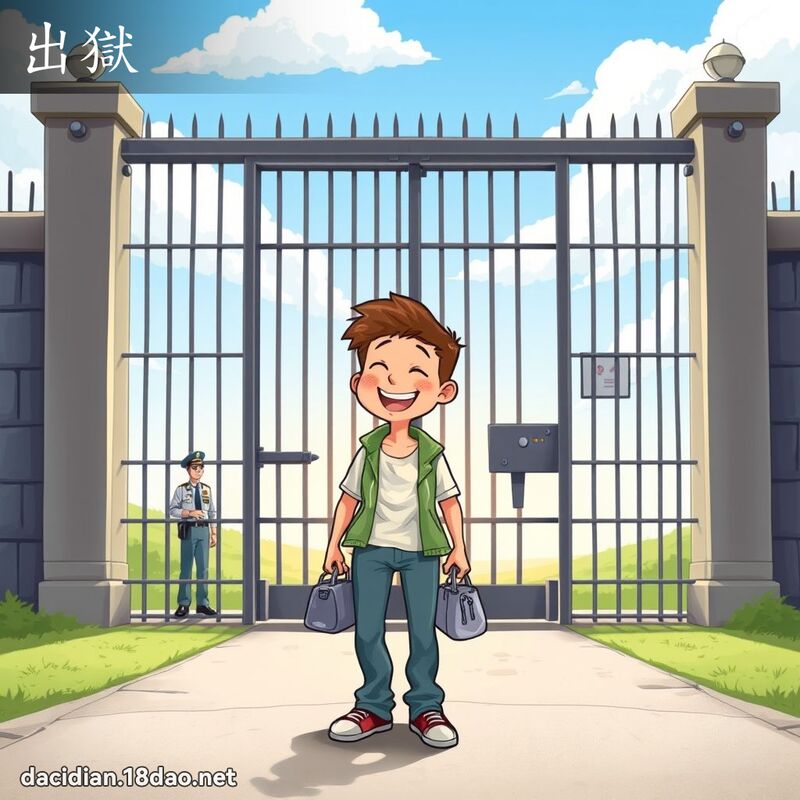 出狱 - 国语大辞典配图