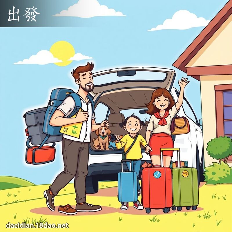 出发 - 国语大辞典配图