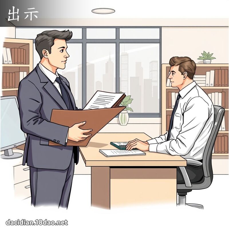 出示 - 國語大辭典配圖