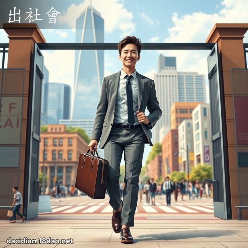 出社會 - 國語大辭典配圖