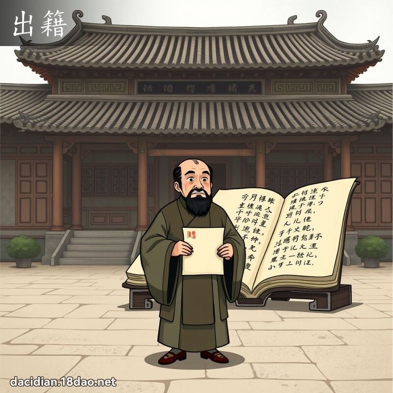 出籍 - 國語大辭典配圖