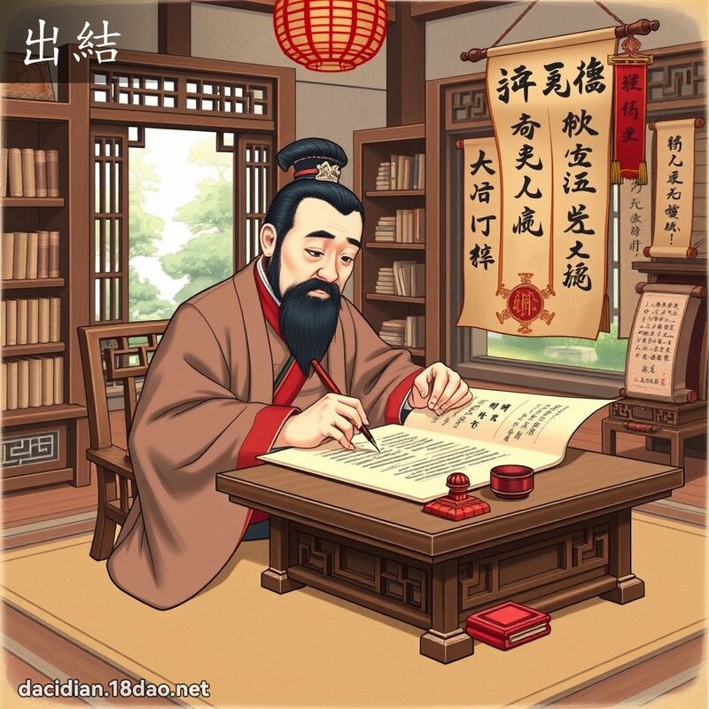 出结 - 国语大辞典配图