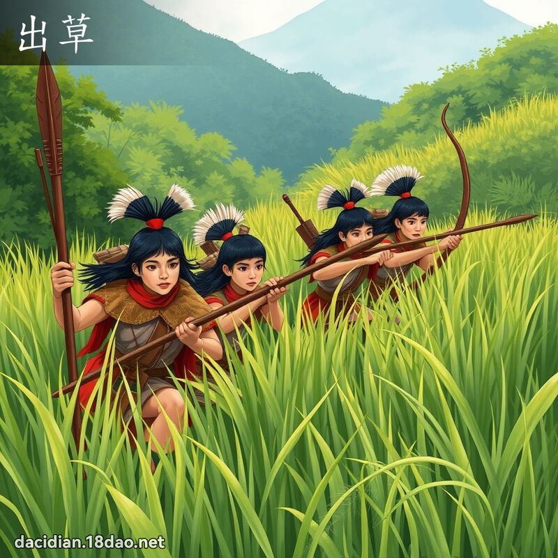 出草 - 國語大辭典配圖