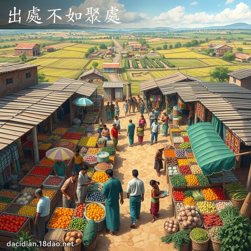 出處不如聚處 - 國語大辭典配圖
