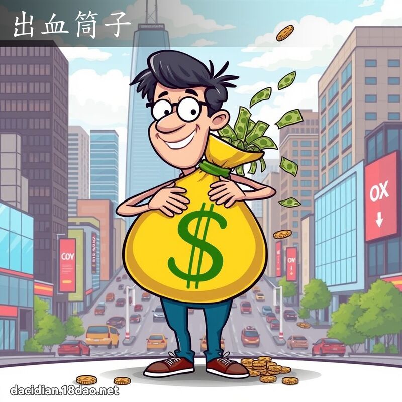 出血筒子 - 國語大辭典配圖