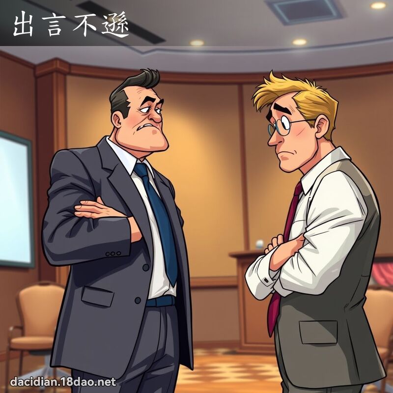 出言不逊 - 国语大辞典配图