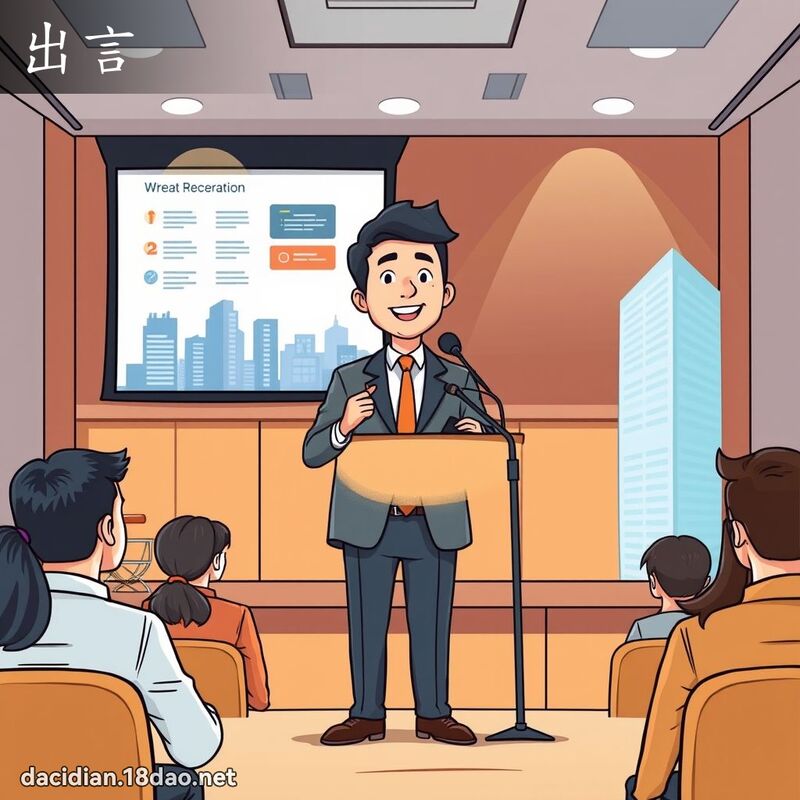 出言 - 国语大辞典配图