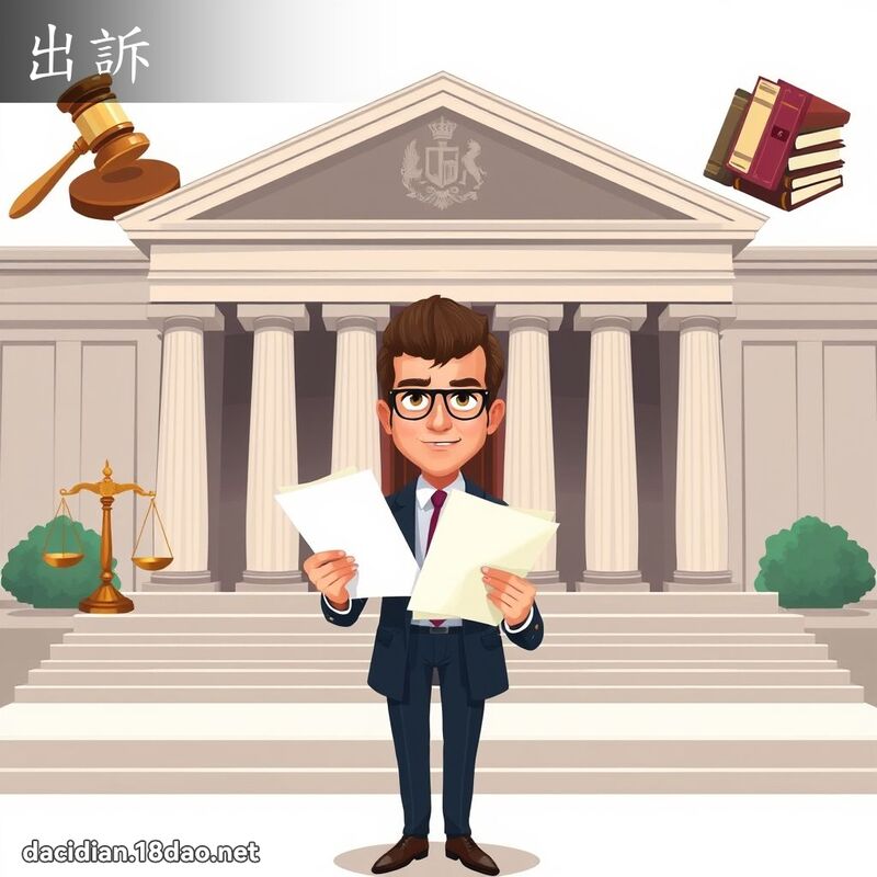 出訴 - 國語大辭典配圖
