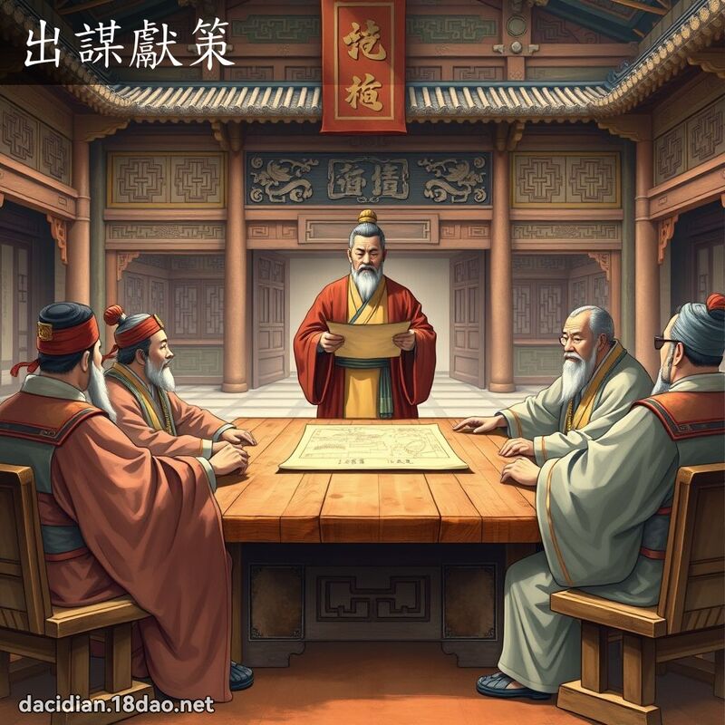 出謀獻策 - 國語大辭典配圖