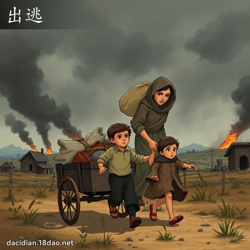 出逃 - 国语大辞典配图