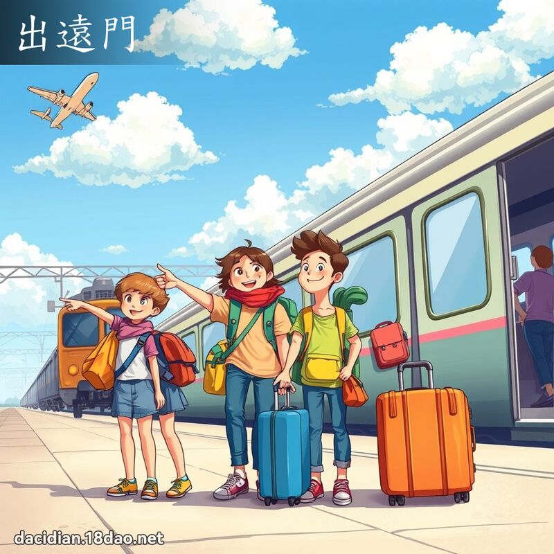 出远门 - 国语大辞典配图