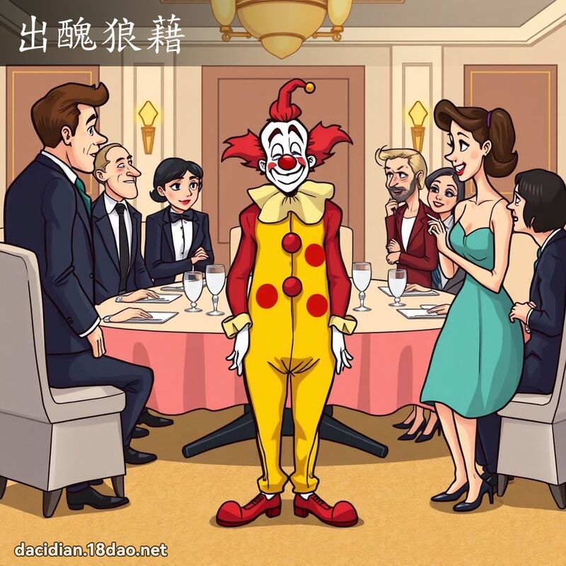 出丑狼藉 - 国语大辞典配图