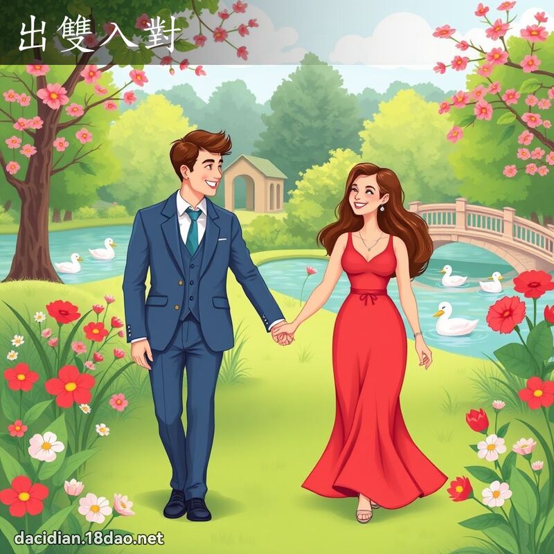 出双入对 - 国语大辞典配图