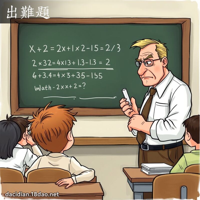 出難題 - 國語大辭典配圖
