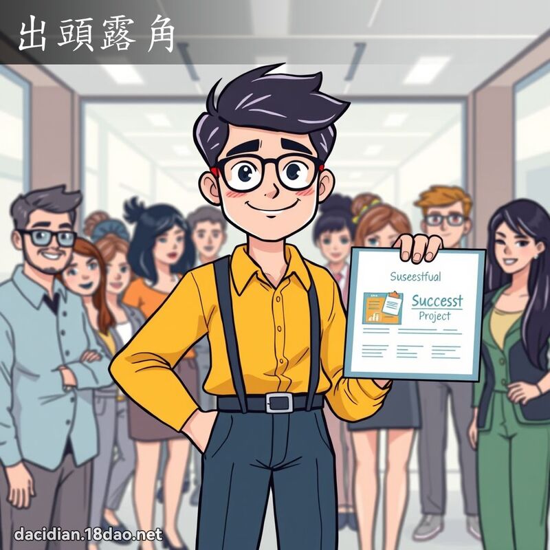 出头露角 - 国语大辞典配图