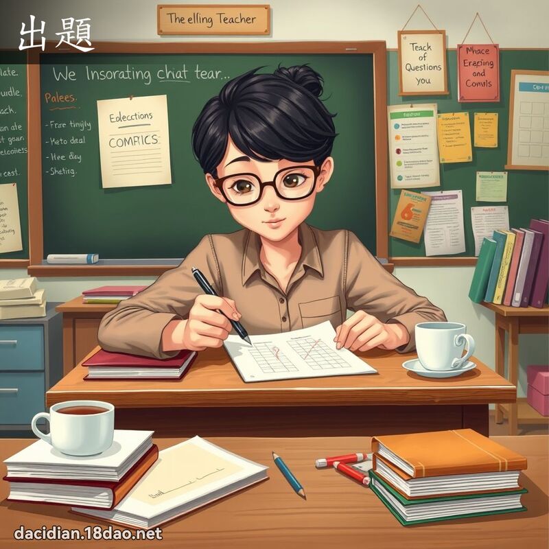 出題 - 國語大辭典配圖
