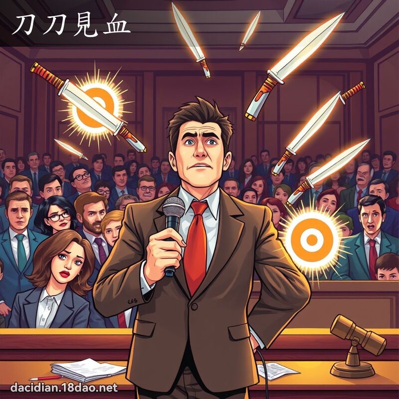 刀刀见血 - 国语大辞典配图