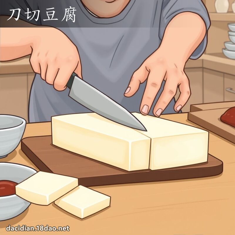 刀切豆腐 - 國語大辭典配圖