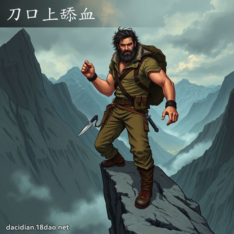 刀口上舔血 - 國語大辭典配圖