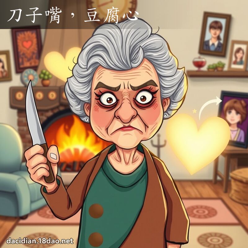 刀子嘴，豆腐心 - 國語大辭典配圖