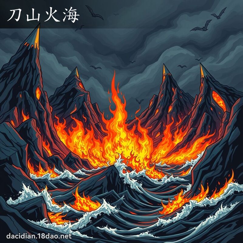 刀山火海 - 國語大辭典配圖