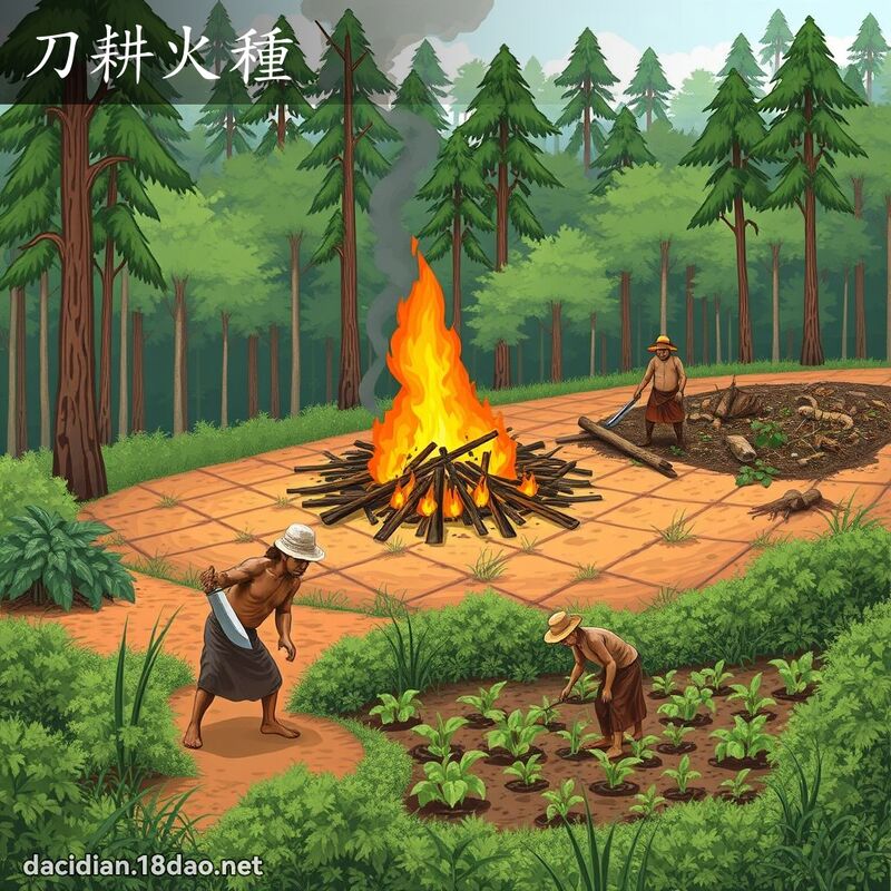 刀耕火種 - 國語大辭典配圖