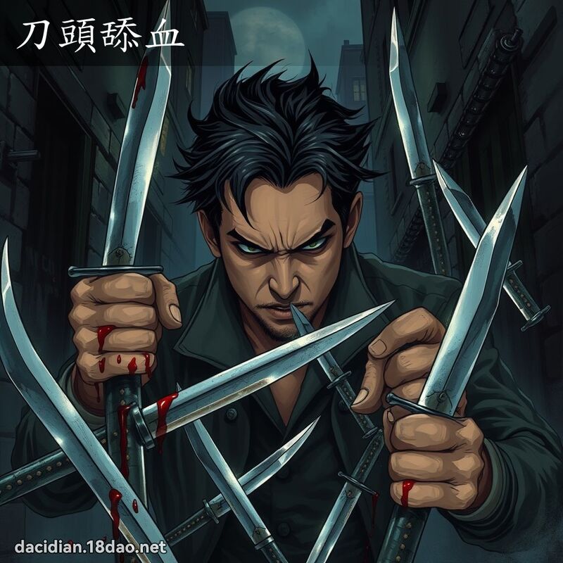 刀頭舔血 - 國語大辭典配圖