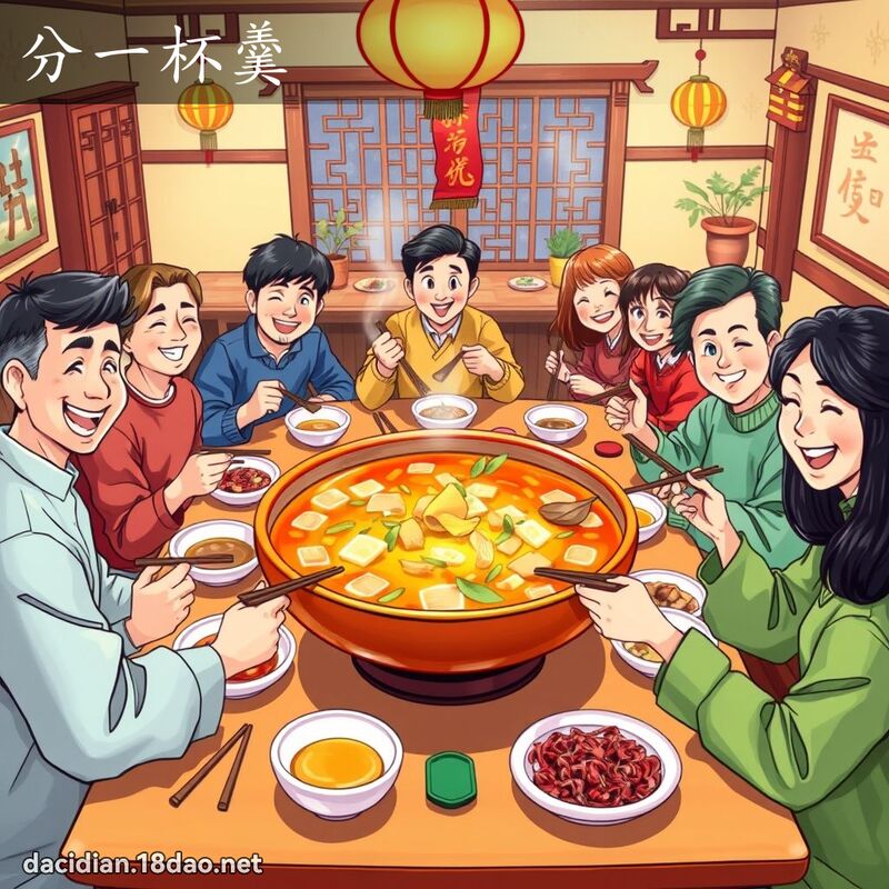 分一杯羹 - 國語大辭典配圖