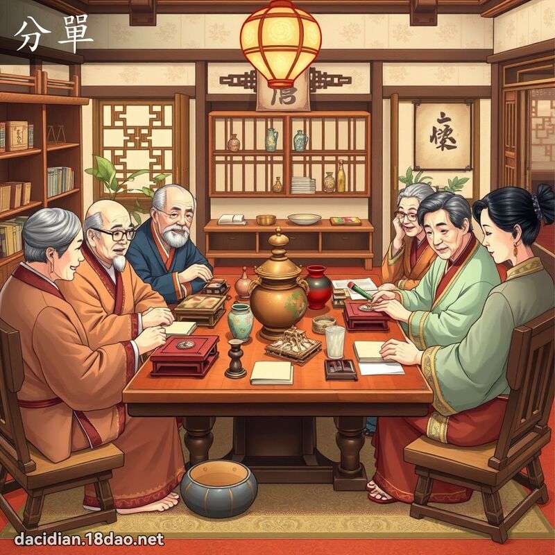 分單 - 國語大辭典配圖