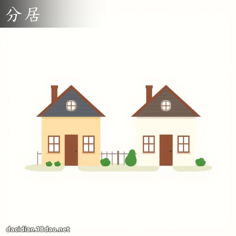分居 - 国语大辞典配图