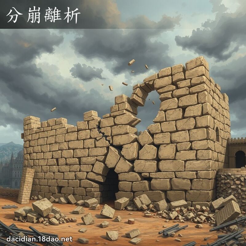 分崩離析 - 國語大辭典配圖