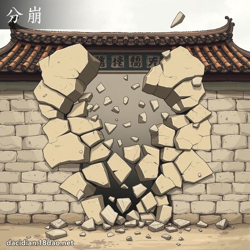 分崩 - 國語大辭典配圖