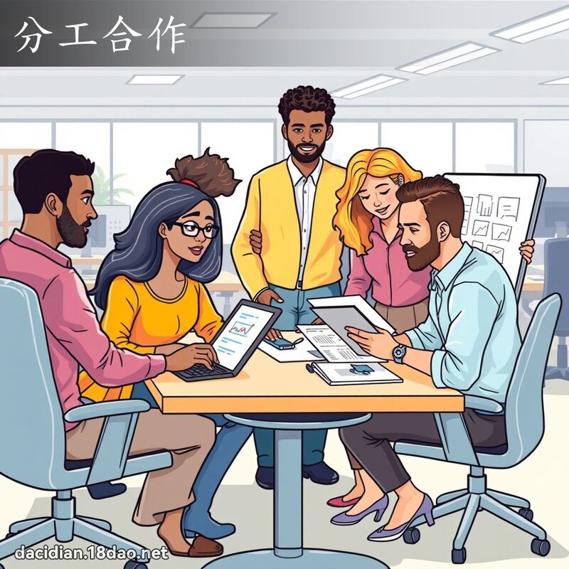 分工合作 - 国语大辞典配图