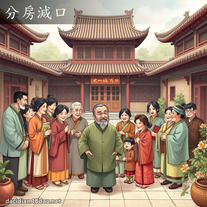 分房減口 - 國語大辭典配圖