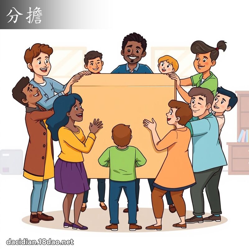分擔 - 國語大辭典配圖