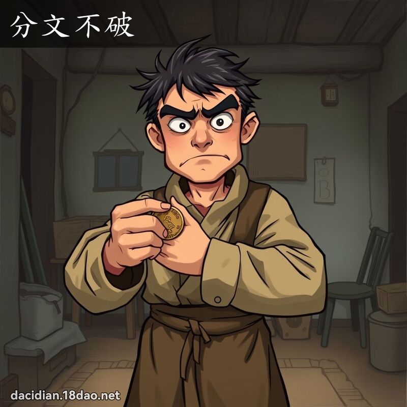 分文不破 - 国语大辞典配图
