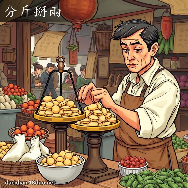 分斤掰兩 - 國語大辭典配圖
