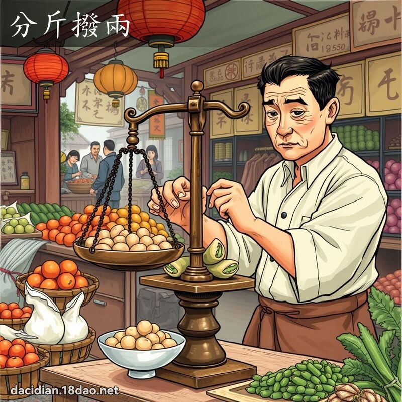 分斤撥兩 - 國語大辭典配圖