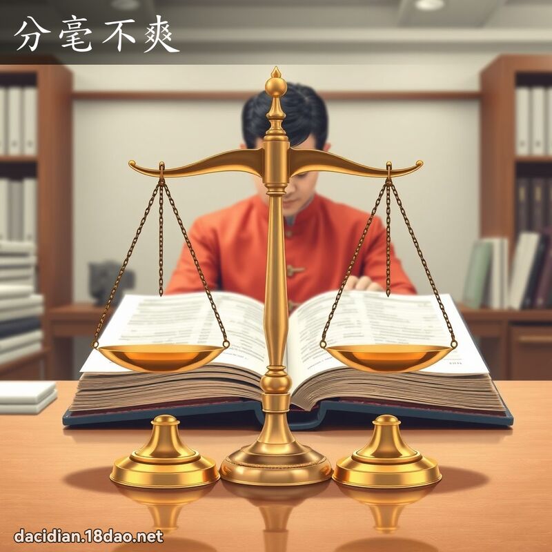 分毫不爽 - 國語大辭典配圖